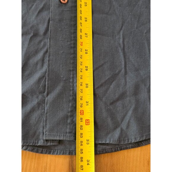 Hill & Archer Dress Shirt Mens 17 34/35 Long Sleeve Blue Single Needle Tailoring - Picture 4 of 5